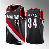 Portland Trail Blazers #34 Jabari Walker Black Icon Edition Stitched Basketball Jersey Dzhi,baseball caps,new era cap wholesale,wholesale hats